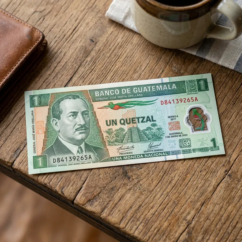 Guatemala's One Quetzal Bill - A Unique Currency Note