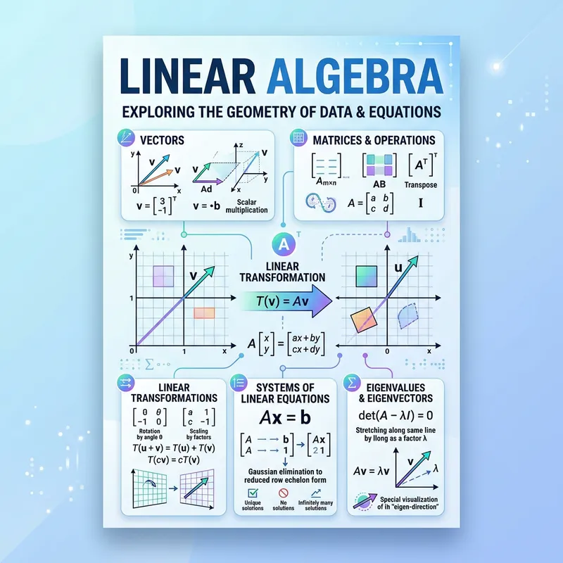 Detailed and Colorful Poster on Linear Algebra