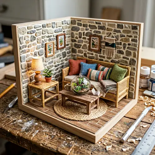 Stunning Scale Model of a Cozy Living Room