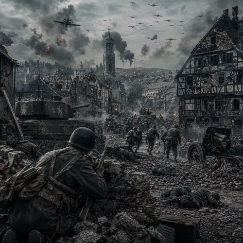 Intense WWII Battle Scenes: Soldiers & War Machines