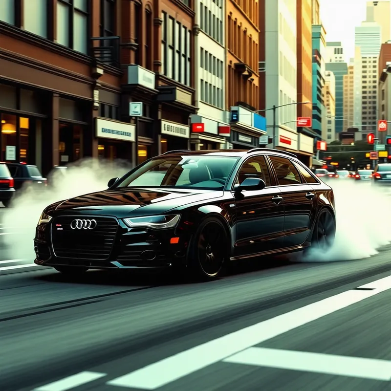 Audi B6 Drifting in City Streets | Dynamic Daytime Scene Audi B6 Drifting in City Streets | Dynamic Daytime Scene