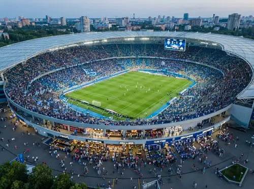Massive Football Stadium for 53,000 Fans