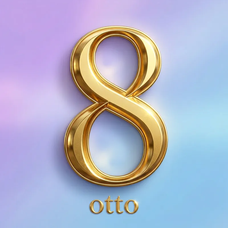 Serif-Style Golden Number Eight Display Serif-Style Golden Number Eight Display