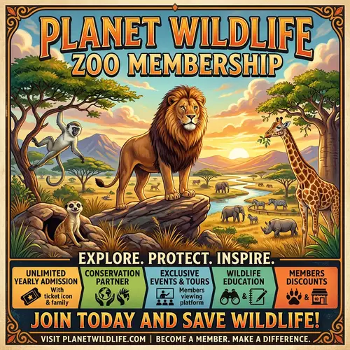 Planet Wildlife Zoo Membership: Experience Adventure & Conservation
