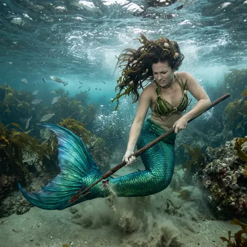 Struggling Mermaid in the Sea | Survival Story