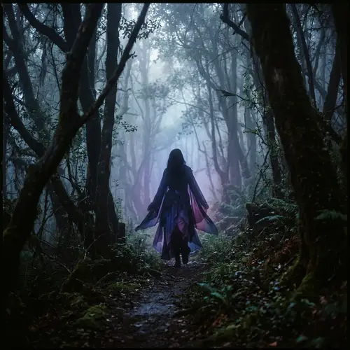 Ethereal Figure in Mystical Forest | Dreamlike Photography