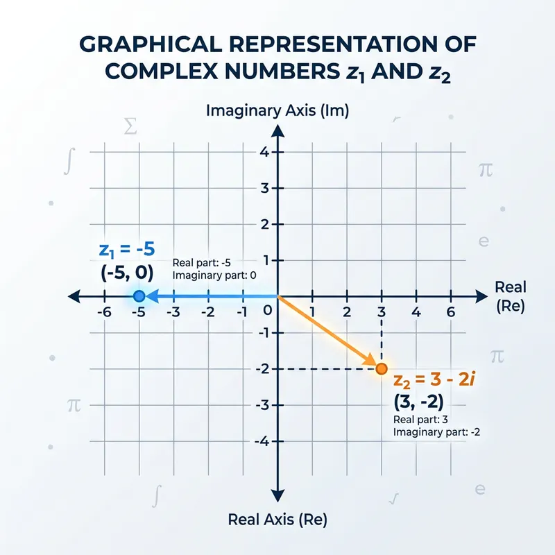 Graph of Function with z1=-5 and z2=3-2i in 2D