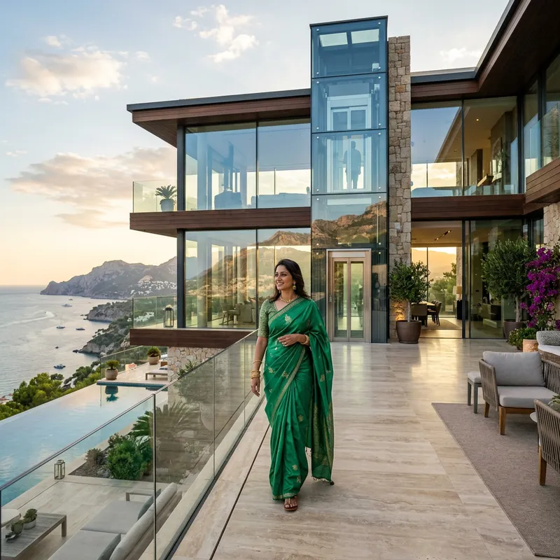 Stunning Villa with Panoramic Glass & Elevator