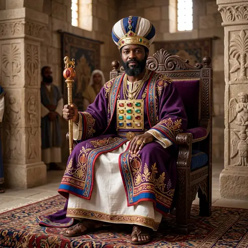 Israelite Negro in Royal Garb - Ancient Kingly Attire