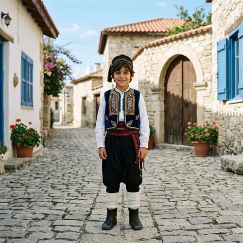 Cypriot Boy in Traditional Costume