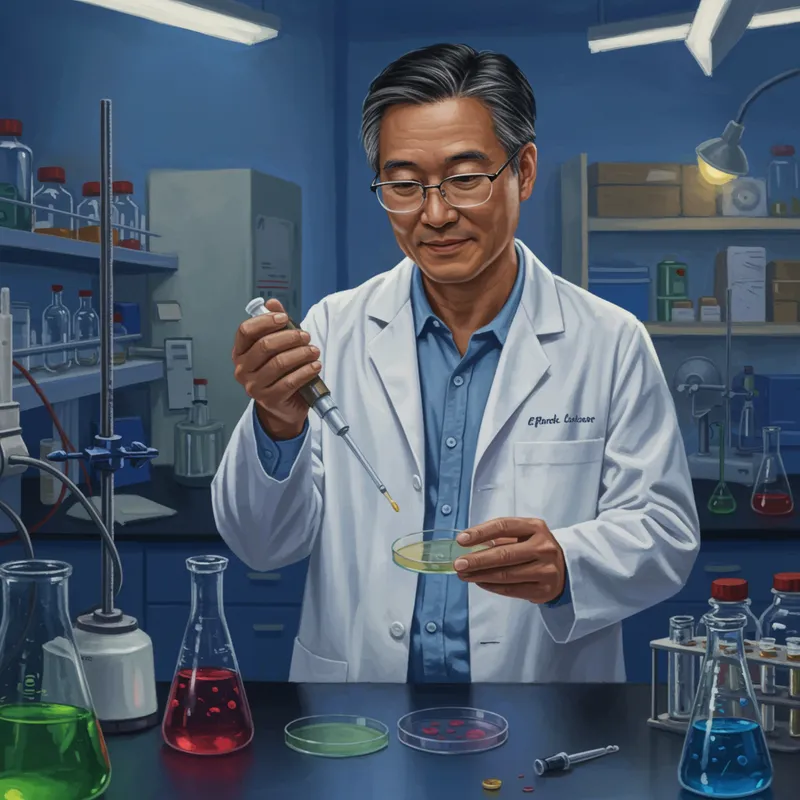 Friendly Asian American Lab Worker at 50