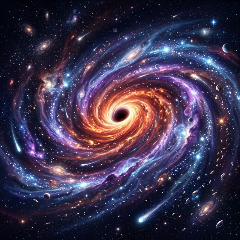 Abstract Galaxy Art | Cosmic Dust & Celestial Bodies