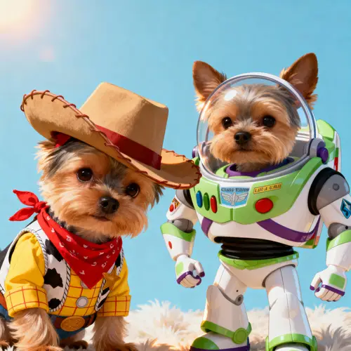 Toy Story Dog Costumes Featuring Woody & Buzz