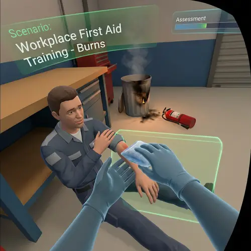 VR First Aid Training for Minor Fire Incidents