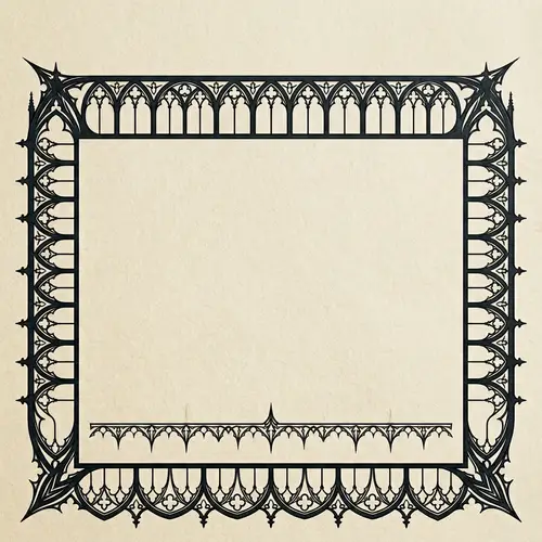 Minimalist Gothic-Style Border Design