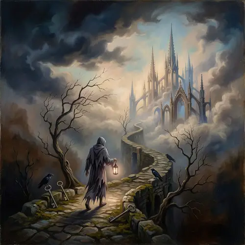 Soulful Journey of Death in Surrealism Art Style