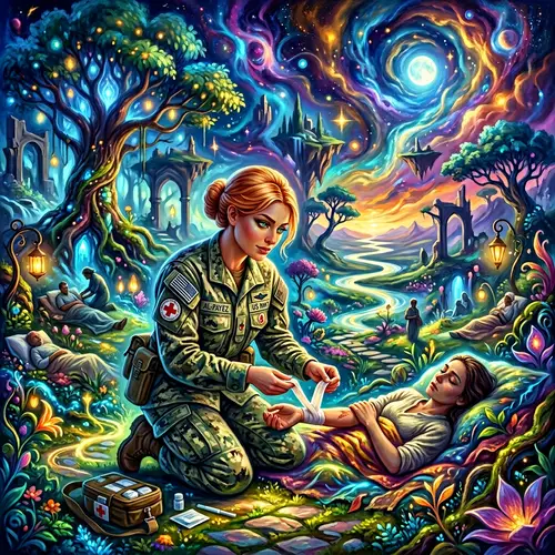Surrealistic Art of Ethereal U.S Navy Hospital Corpsman