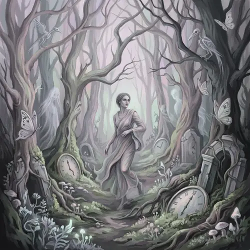 Mesmerizing Surrealist Landscape with Enigmatic Figure