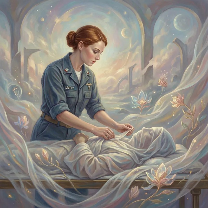 Surreal Navy Corpsman 'LIVELY' in Dreamlike Ethereal Scene