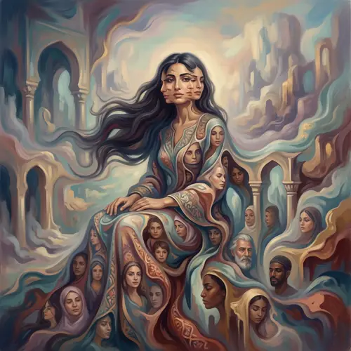 Surrealistic Composition Inspired by Pre-1912 Art Movements