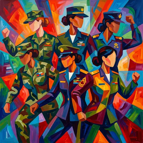 Celebrating Female Veterans: An Abstract Tribute