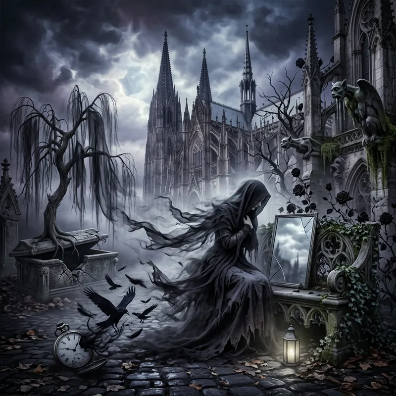 Surreal Gothic Tribute to Sorrow and Death