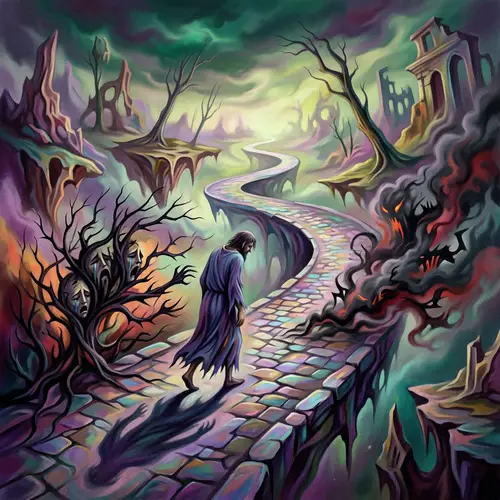 Surreal Battle Scene: Path to Recovery | Ethereal Painting