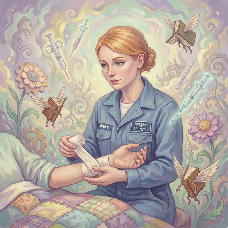 LIVELY U.S. Navy Hospital Corpsman: Graceful Strength in Surreal Dreamscape LIVELY U.S. Navy Hospital Corpsman: Graceful Strength in Surreal Dreamscape