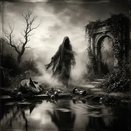 Ethereal Depiction of Death in Symbolist Art