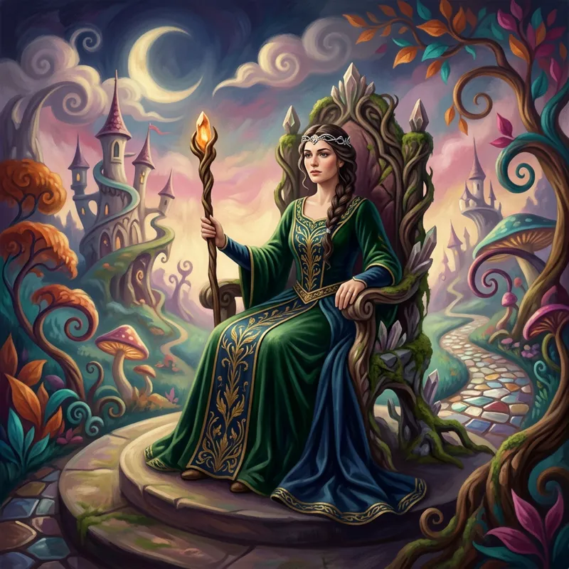 Regal Woman in Surreal Landscape | Powerful Art