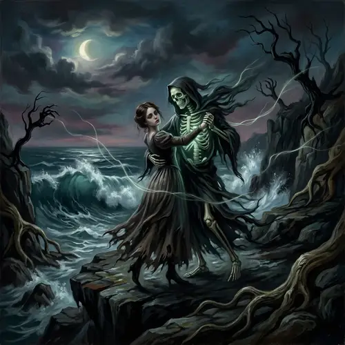 Haunting Digital Painting in Macabre Genre - Surrealist Art Style