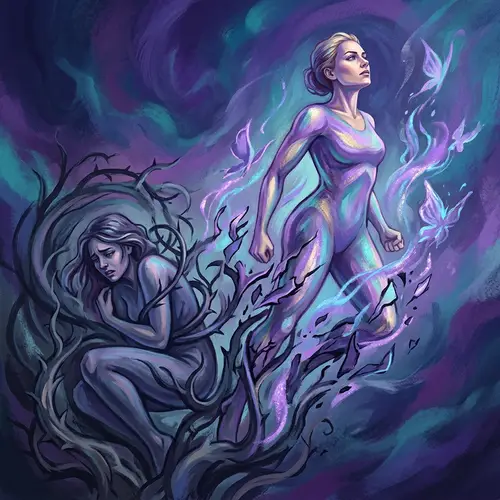 Surrealist Digital Painting: Transformation of Pain into Power