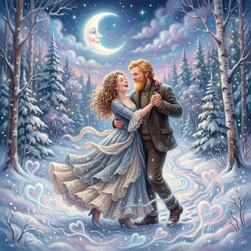Enchanting Moonlit Forest Love Story