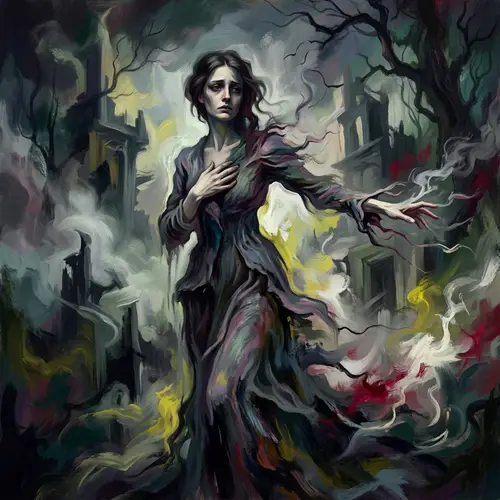 Surrealistic Portrayal of Female Figure in Salvador Dali Style