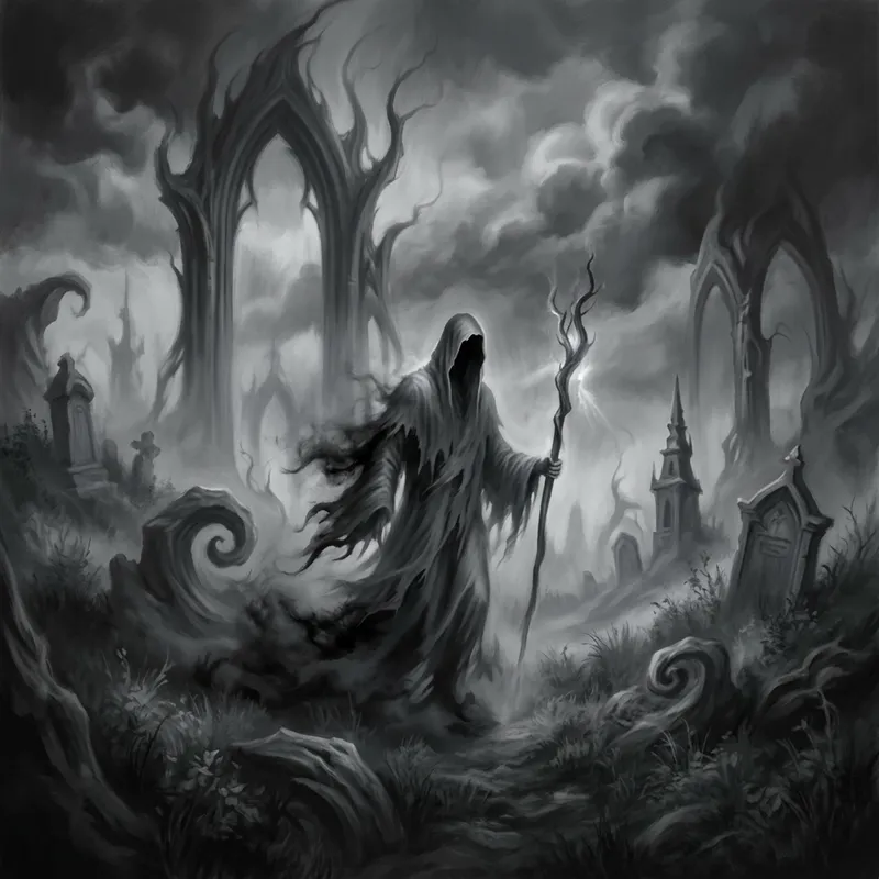 Ethereal Death Mystery: Surreal Salvador Dali Inspired Art