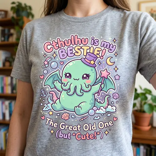 Kawaii Cthulhu T-Shirt Design