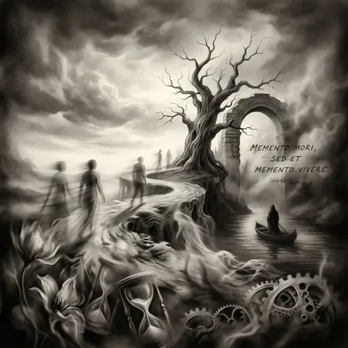 Ethereal Surrealism: Abstract Narrative of Life's Transience