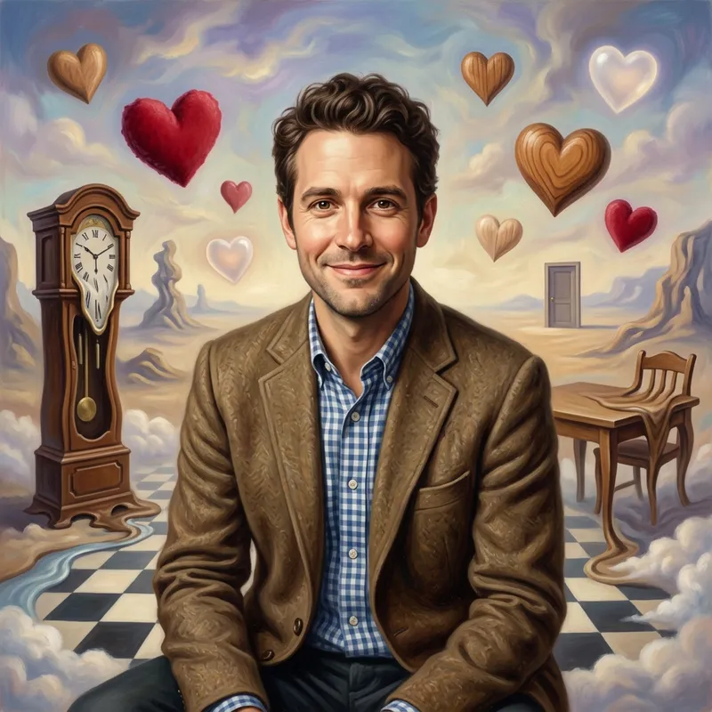 Surreal Fatherly Figure in Dali-inspired Dream