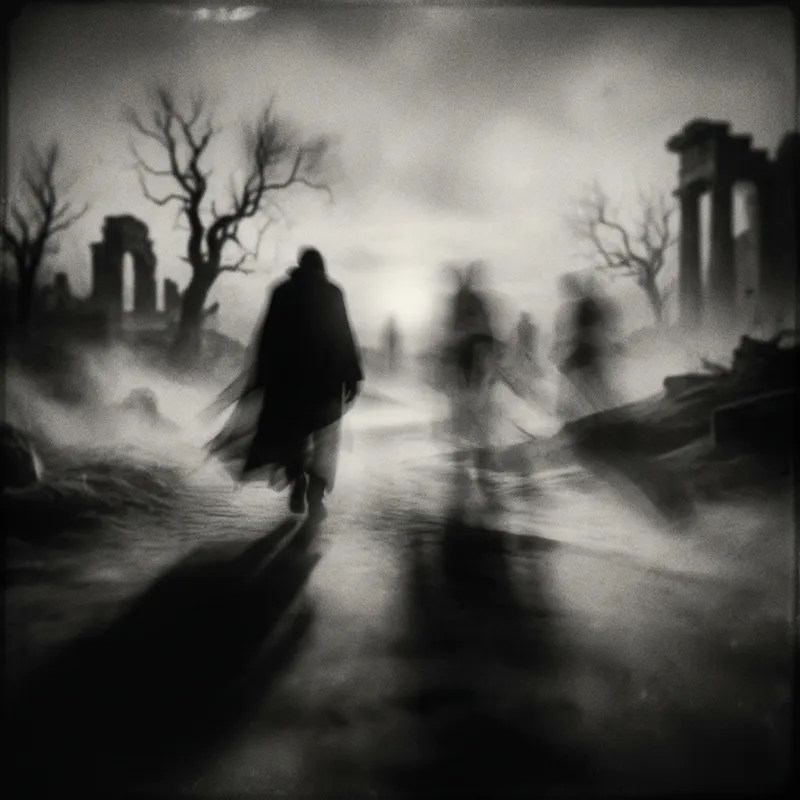 Profound Artwork Capturing Mortality in Surrealist Style