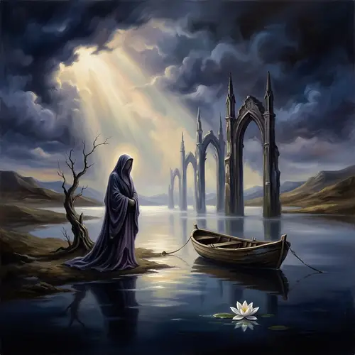 Tranquil Symbolism of Death: Surrealism Inspired Artwork