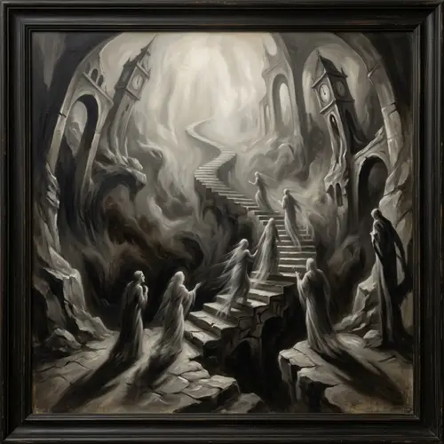 Surrealistic Artwork Portraying the Abyss of Death Before 1912