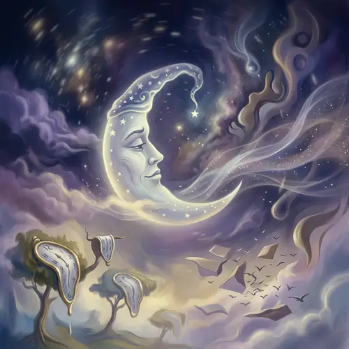 Dreamlike Surreal Moon Art in Luminary Fantasy