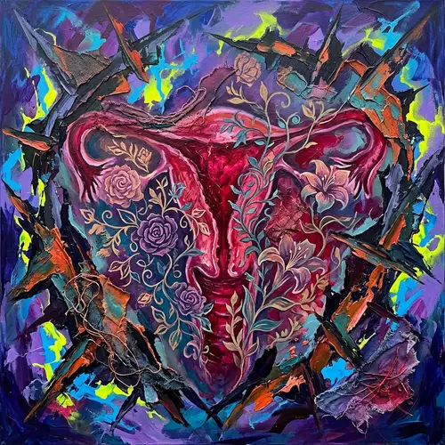 Powerful Abstract Artwork Depicting Endometriosis Pain