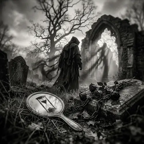 Gothic-Inspired Surreal Death Photo | Symbolic Avant-Garde Art