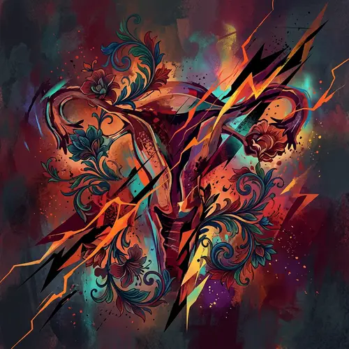 Powerful Abstract Artwork: Endometriosis Pain Representation