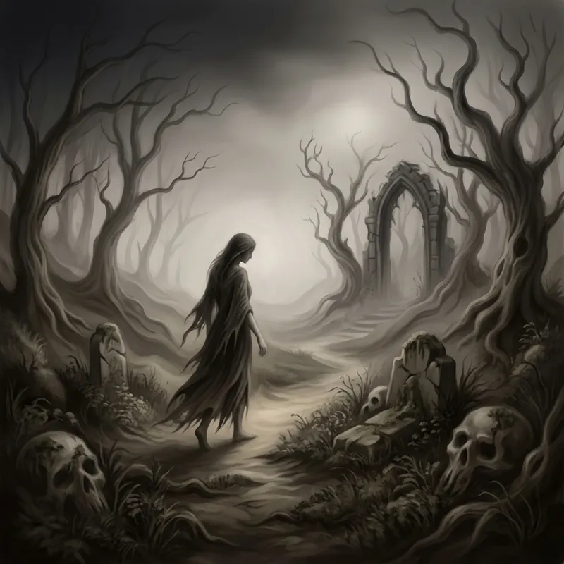 Ethereal Surrealist Forest | Death's Mysteries & Gothic Beauty