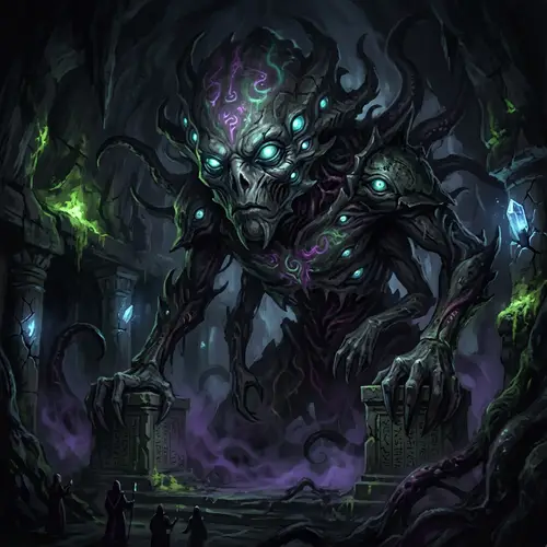 Imposing Cosmic Horror Art: Ancient Deity Cthulhu