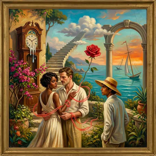 Surrealistic Summer Romance Oil Painting