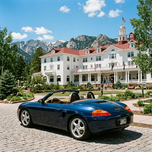 2001 Porsche Boxter Convertible at Historic Colonial Revival Hotel