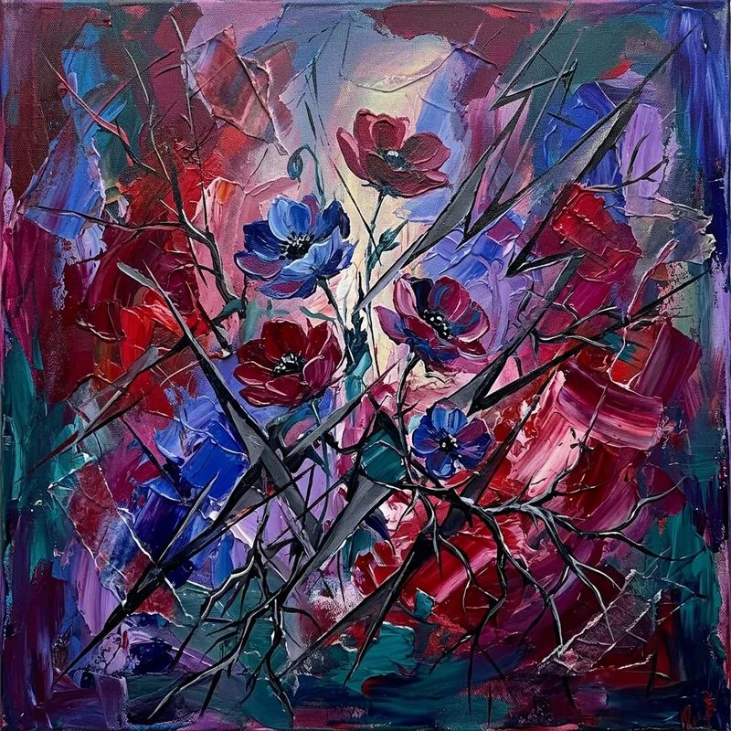 Powerful Endometriosis Artwork: Abstract Representation of Pain & Strength